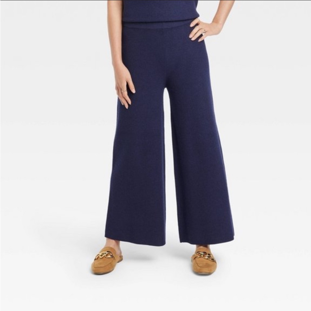 NWT A New Day womens high rise ribbed sweater wide leg pants
